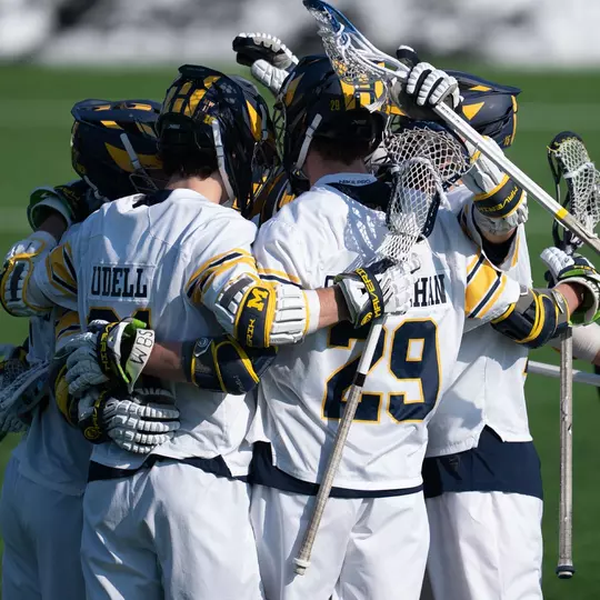 Michigan Men's Lacrosse Huddle