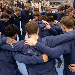 Men's Gymnastics team huddle