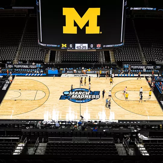 Men's basketball March Madness NCAA Tournament court