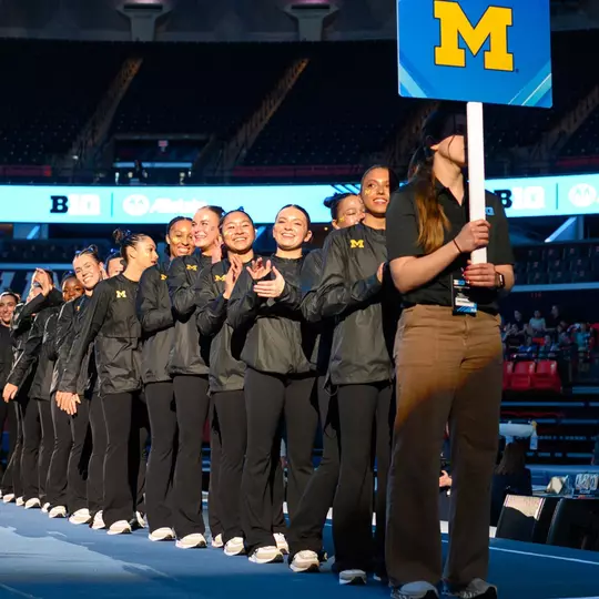 Women's gymnastics lineup pre-meet
