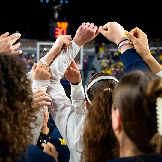 Women's Basketball Team Huddle