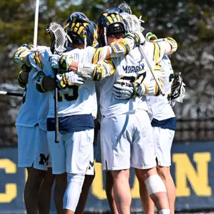 Men's Lacrosse Team Huddle