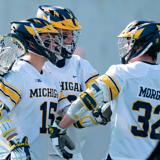 Men's Lacrosse Group Huddle