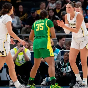 Macy Brown, left, and Ashley Sofilkanich, right