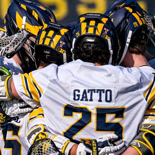 Men's Lacrosse Group Huddle