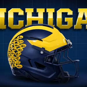 Michigan Football helmet graphic