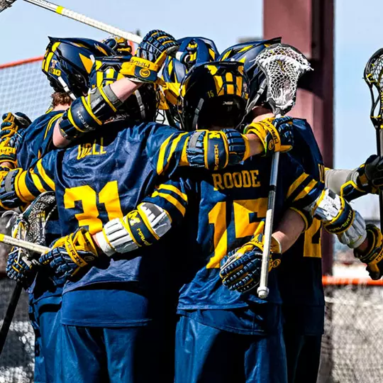 Men's Lacrosse Group Huddle