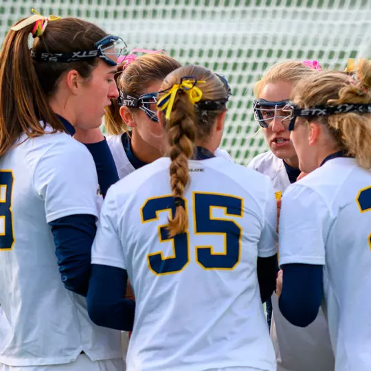 Women's Lacrosse Group Huddle