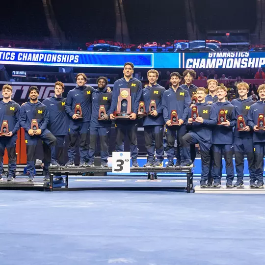 Men's Gymnastics 2026 NCAA Championships Third-Place Podium