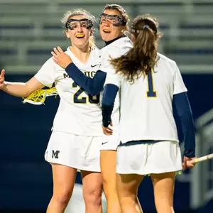 Women's Lacrosse Group Celebration after a goal
