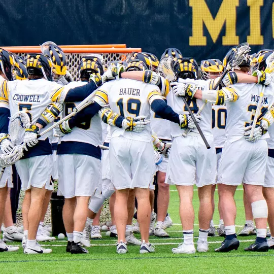 Men's Lacrosse Team Huddle