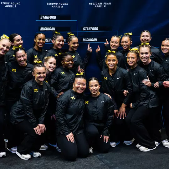 Women's Gymnastics NCAA Regionals Team Photo