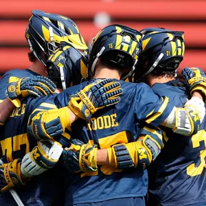 Men's Lacrosse Group Huddle