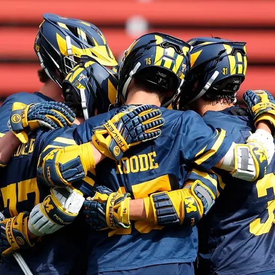 Men's Lacrosse Group Huddle