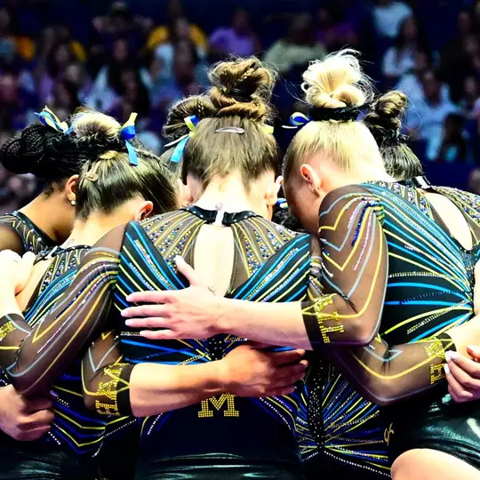 Women's Gymnastics Team Huddle