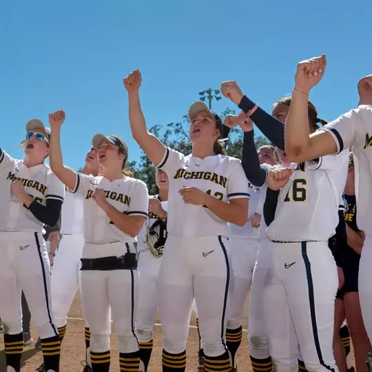 Michigan Softball Postgame Celebration