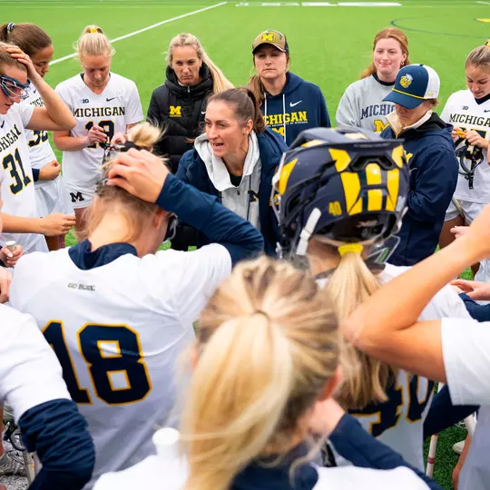 Women's Lacrosse Team Huddle
