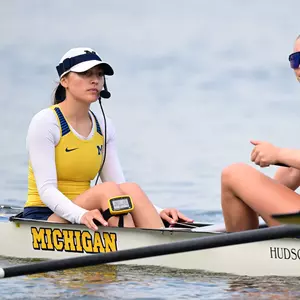 Rowing action in the water