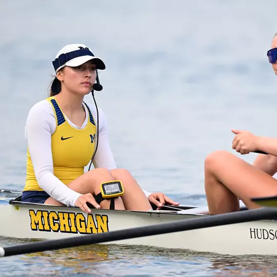 Rowing action in the water