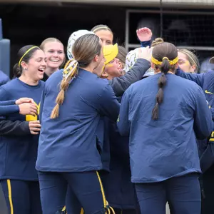Softball team celebration