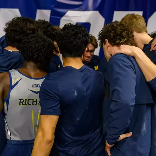 Men's Gymnastics Team Huddle