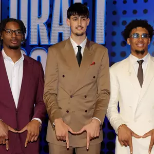 From left: Morez Johnson Jr., Aday Mara and Yaxel Lendeborg