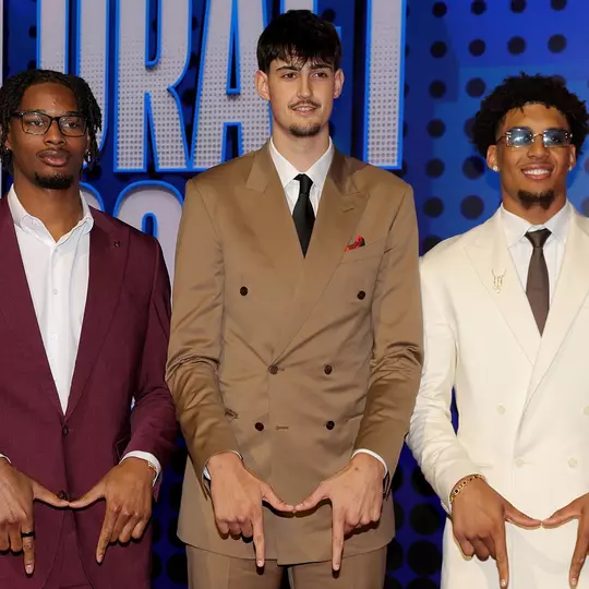 From left: Morez Johnson Jr., Aday Mara and Yaxel Lendeborg