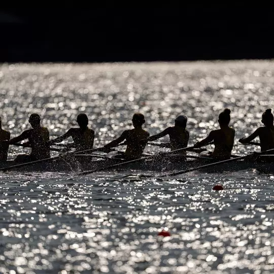 Rowing Eight Boat on the Water