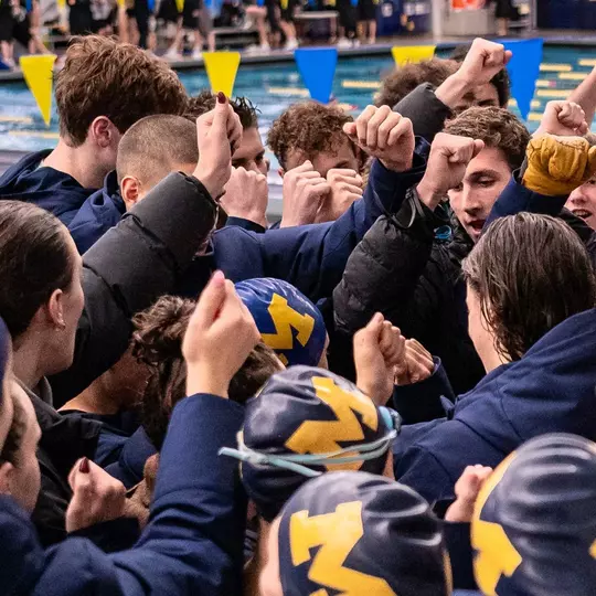 Swimming and Diving Team Celebration