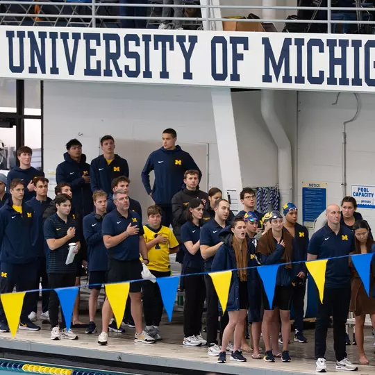 Swimming and Diving Team on Deck