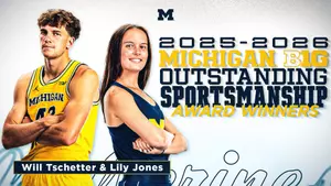 Will Tschetter and Lily Jones B1G Outstanding Sportsmanship Award Graphic