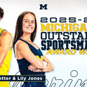 Will Tschetter and Lily Jones B1G Outstanding Sportsmanship Award Graphic
