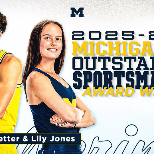 Will Tschetter and Lily Jones B1G Outstanding Sportsmanship Award Graphic