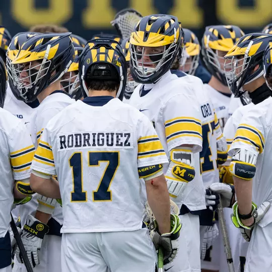 Michigan Men's Lacrosse Huddle