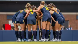Michigan Field Hockey Huddle