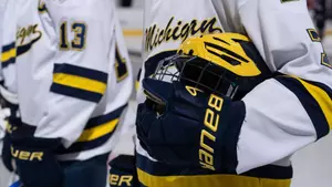 Michigan helmet pregame lineup