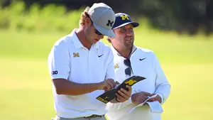 Mackey Beckett and Coach Zach Barlow