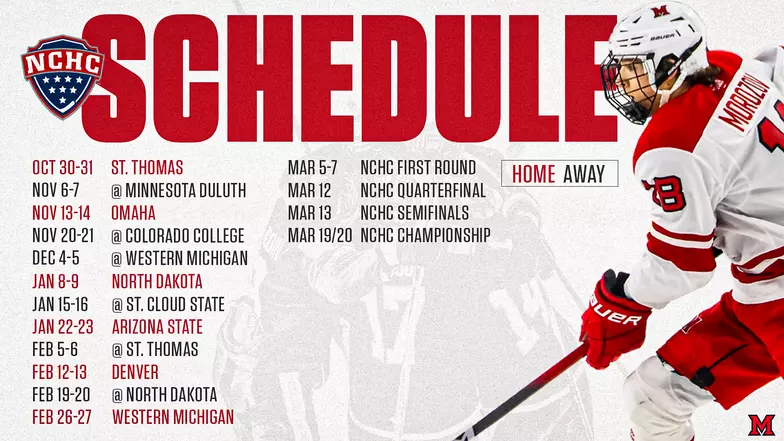 Miami Hockey 2026-27 schedule of conference games