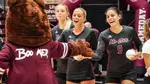 Volleyball team with Boomer