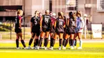Women's Soccer huddle pic