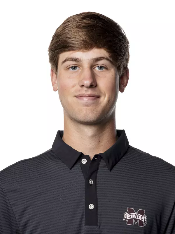 STARKVILLE, MS - October 18, 2021 - Mississippi State Golfer Bo Blancard headshot taken during 2021 Men’s Golf Production Day at the Holliman Athletic Center at Mississippi State University in Starkville, MS. Photo By Austin Perryman