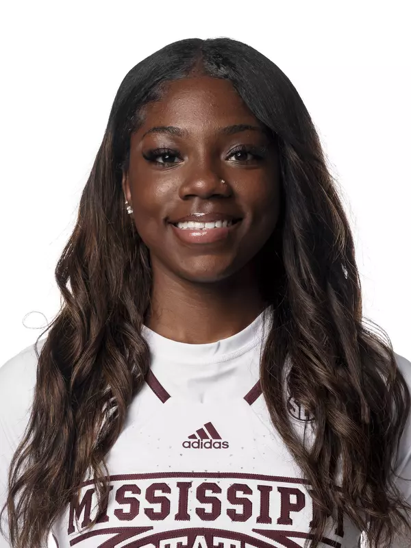 STARKVILLE, MS - October 05, 2021 - Mississippi State Forward Denae Carter (#25) headshot taken during Women’s Basketball Production Day at Humphrey Coliseum at Mississippi State University in Starkville, MS. Photo By Chamberlain Smith