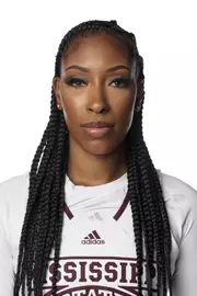 STARKVILLE, MS - October 05, 2021 - Mississippi State Forward Raven Farley (#44) headshot taken during Women’s Basketball Production Day at Humphrey Coliseum at Mississippi State University in Starkville, MS. Photo By Chamberlain Smith