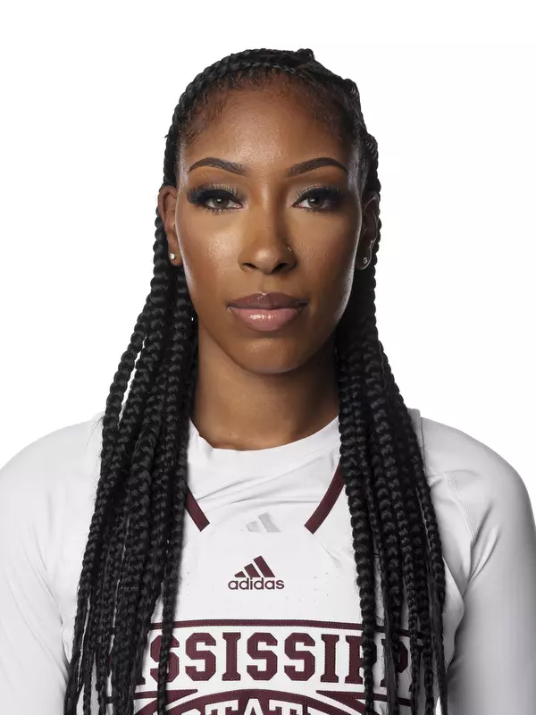 STARKVILLE, MS - October 05, 2021 - Mississippi State Forward Raven Farley (#44) headshot taken during Women’s Basketball Production Day at Humphrey Coliseum at Mississippi State University in Starkville, MS. Photo By Chamberlain Smith