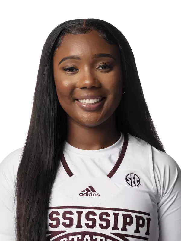 STARKVILLE, MS - October 05, 2021 - Mississippi State Guard Alasia Hayes (#15) headshot taken during Women’s Basketball Production Day at Humphrey Coliseum at Mississippi State University in Starkville, MS. Photo By Chamberlain Smith