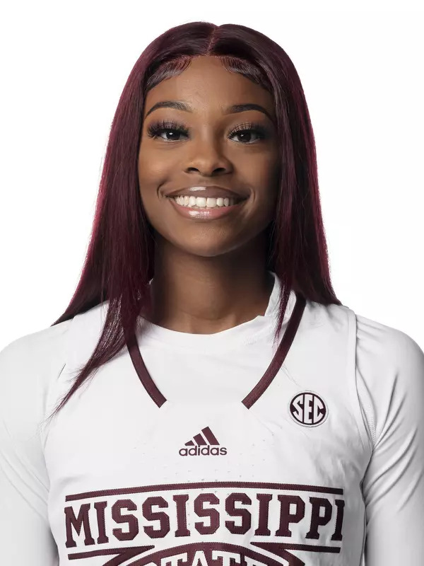 STARKVILLE, MS - October 05, 2021 - Mississippi State Guard Myah Taylor (#1) headshot taken during Women’s Basketball Production Day at Humphrey Coliseum at Mississippi State University in Starkville, MS. Photo By Chamberlain Smith