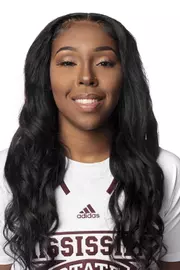 STARKVILLE, MS - October 05, 2021 - Mississippi State Guard Caterrion Thompson (#23) headshot taken during Women’s Basketball Production Day at Humphrey Coliseum at Mississippi State University in Starkville, MS. Photo By Chamberlain Smith
