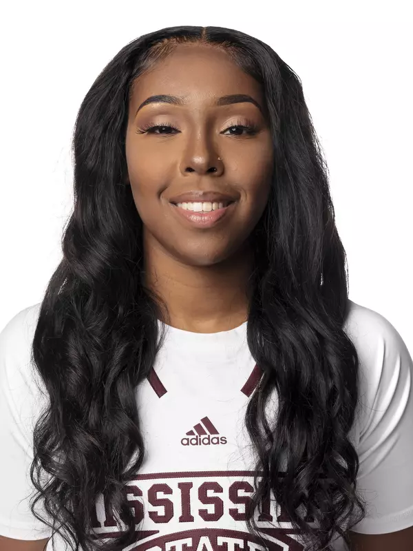 STARKVILLE, MS - October 05, 2021 - Mississippi State Guard Caterrion Thompson (#23) headshot taken during Women’s Basketball Production Day at Humphrey Coliseum at Mississippi State University in Starkville, MS. Photo By Chamberlain Smith
