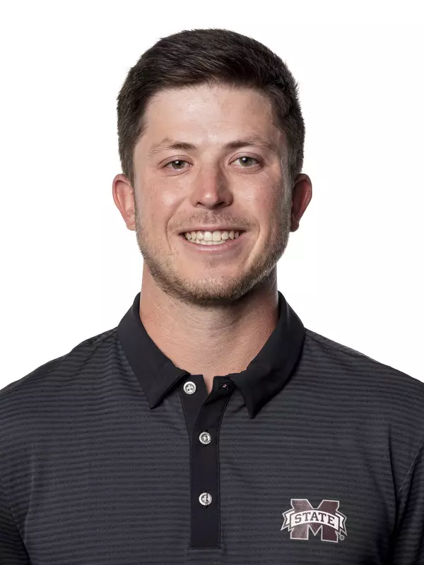 STARKVILLE, MS - October 18, 2021 - Mississippi State Golfer Austin Vukovits headshot taken during 2021 Men’s Golf Production Day at the Holliman Athletic Center at Mississippi State University in Starkville, MS. Photo By Austin Perryman