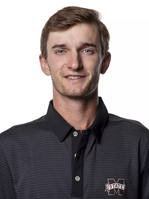 STARKVILLE, MS - October 18, 2021 - Mississippi State Golfer William Wann headshot taken during 2021 Men’s Golf Production Day at the Holliman Athletic Center at Mississippi State University in Starkville, MS. Photo By Austin Perryman